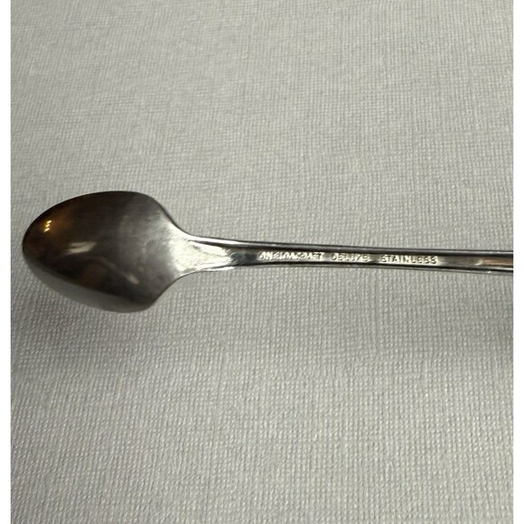 Vtg Oneidacraft CHATEAU Deluxe & Unbranded Baby Spoons Stainless Infant Lot Of 2 - Picture 9 of 10